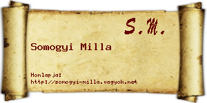 Somogyi Milla névjegykártya